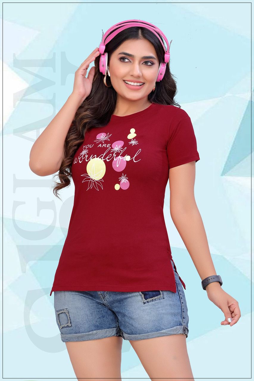 Ns Rich Girl 01 Regular Wear Wholesale Ladies Tshirt Collection
